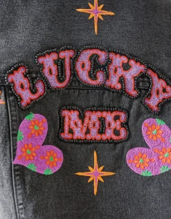 Shoeby Embroidery Gilet Donkergrijs< Gilets