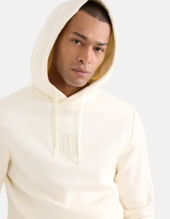Shoeby Embroidery Hoodie Gebroken Wit<Heren Truien En Sweaters