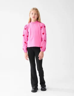 Shoeby Embroidery Longsleeve Roze< Tops Lange Mouw