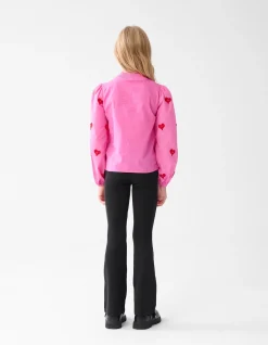 Shoeby Embroidery Longsleeve Roze< Tops Lange Mouw