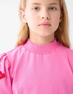 Shoeby Embroidery Longsleeve Roze< Tops Lange Mouw