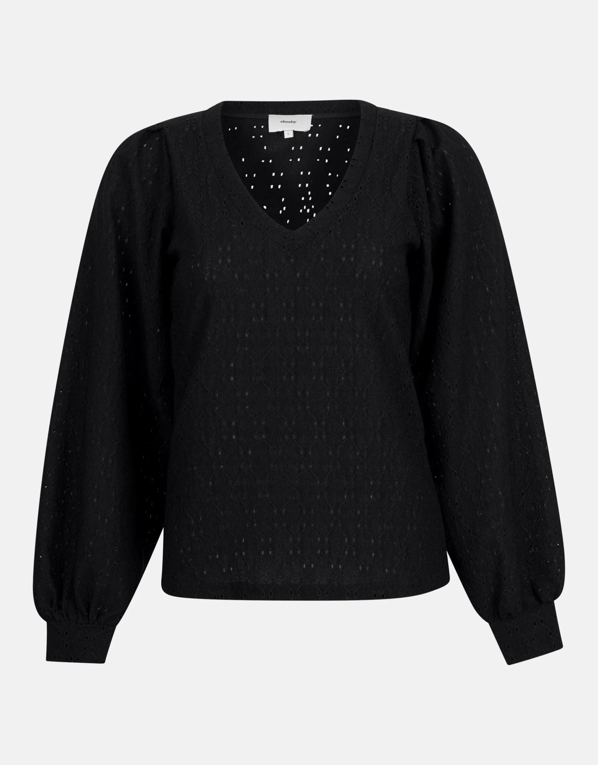 Shoeby Embroidery Longsleeve Zwart<DAMES T-Shirts|Tops