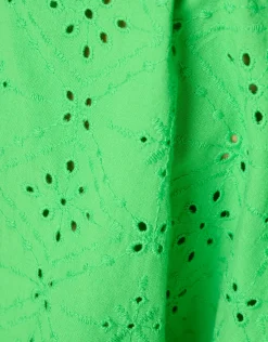 Shoeby Embroidery Pofmouw T-shirt Groen<DAMES T-Shirts