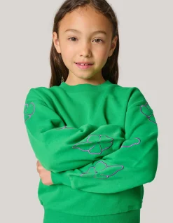 Shoeby Embroidery Sweater Donkergroen< Sweaters En Hoodies