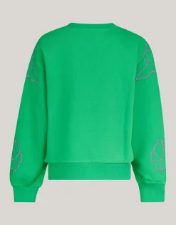 Shoeby Embroidery Sweater Donkergroen< Sweaters En Hoodies