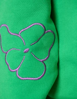 Shoeby Embroidery Sweater Donkergroen< Sweaters En Hoodies