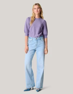 Shoeby Embroidery Top Paars<DAMES Tops