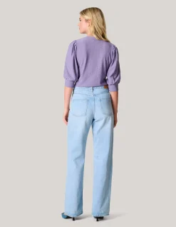 Shoeby Embroidery Top Paars<DAMES Tops
