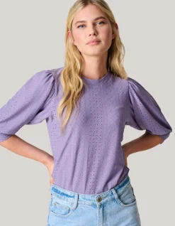 Shoeby Embroidery Top Paars<DAMES Tops