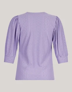 Shoeby Embroidery Top Paars<DAMES Tops