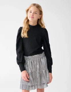 Shoeby Embroidery Top Zwart< Tops Lange Mouw