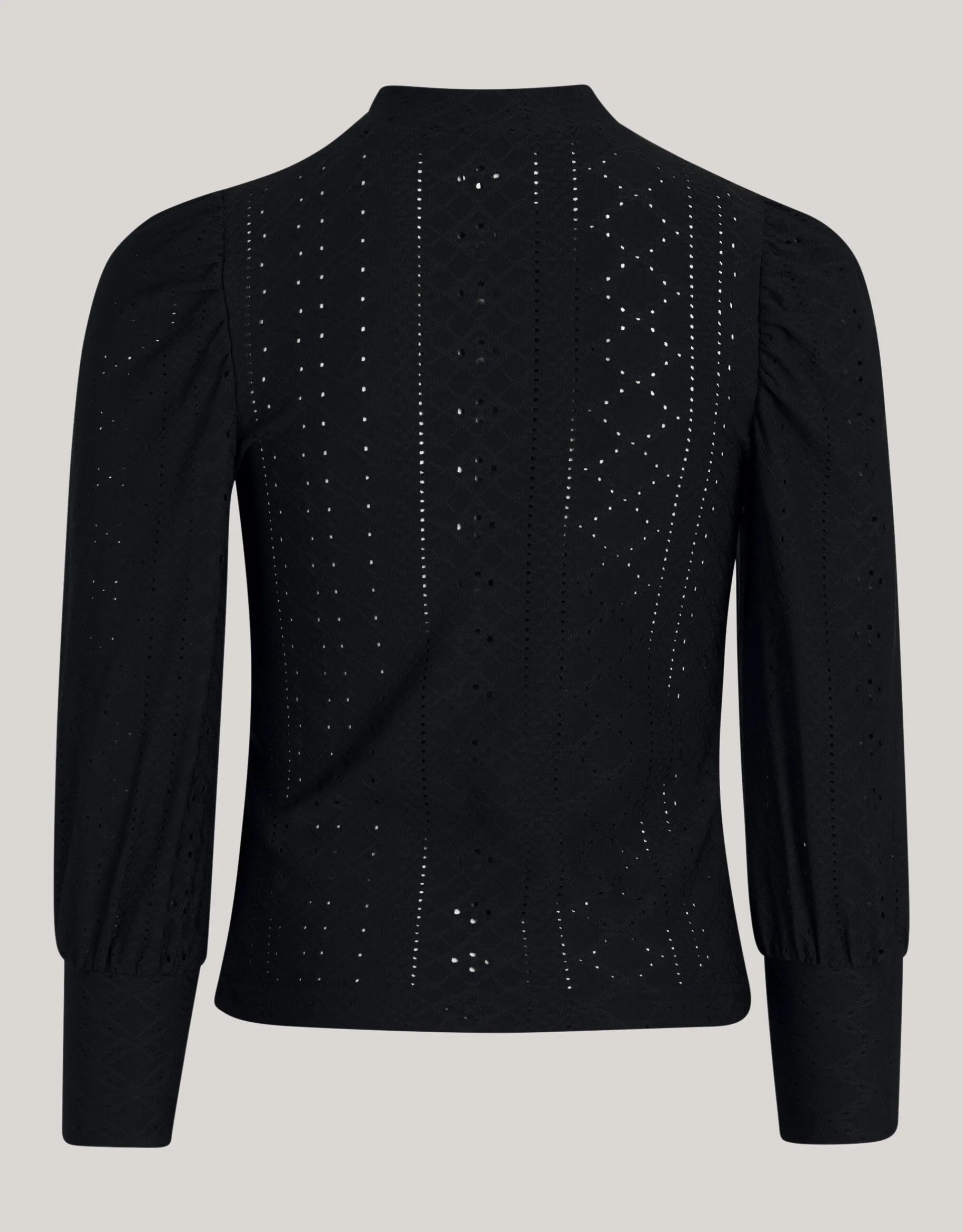 Shoeby Embroidery Top Zwart< Tops Lange Mouw