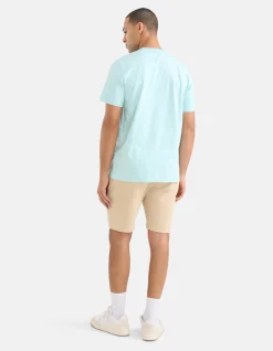 Shoeby Embroidery T-shirt Lichtblauw<Heren T-Shirts En Polo's