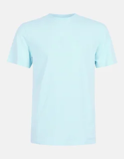 Shoeby Embroidery T-shirt Lichtblauw<Heren T-Shirts En Polo's
