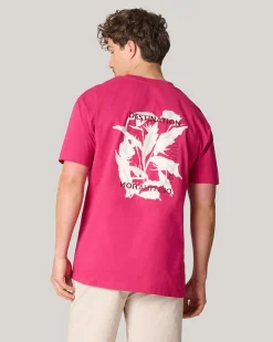 Shoeby Embroidery T-shirt Rood<Heren T-Shirts En Polo's