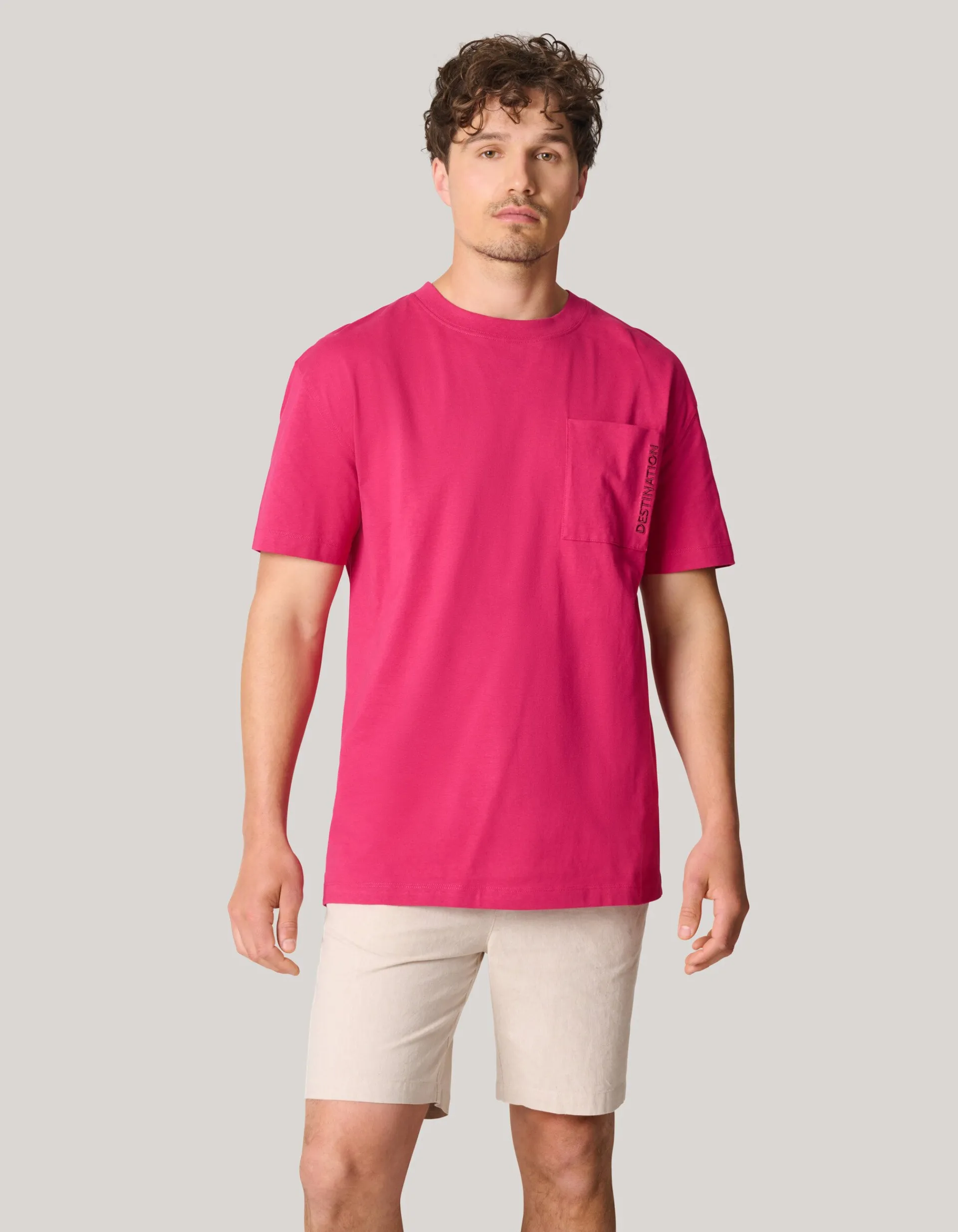 Shoeby Embroidery T-shirt Rood<Heren T-Shirts En Polo's