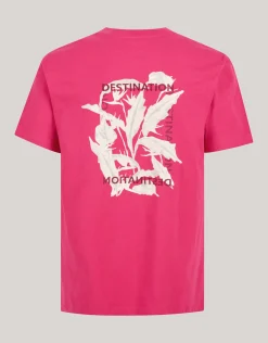 Shoeby Embroidery T-shirt Rood<Heren T-Shirts En Polo's