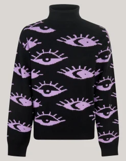 Shoeby Eye coltrui Zwart< Gebreide Truien