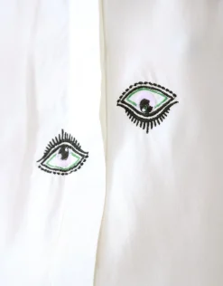 Shoeby Eye Embroidery Blouse Wit By Fred<DAMES Blouses