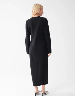 Shoeby Eyelet Maxi Jurk Zwart<DAMES Jurken