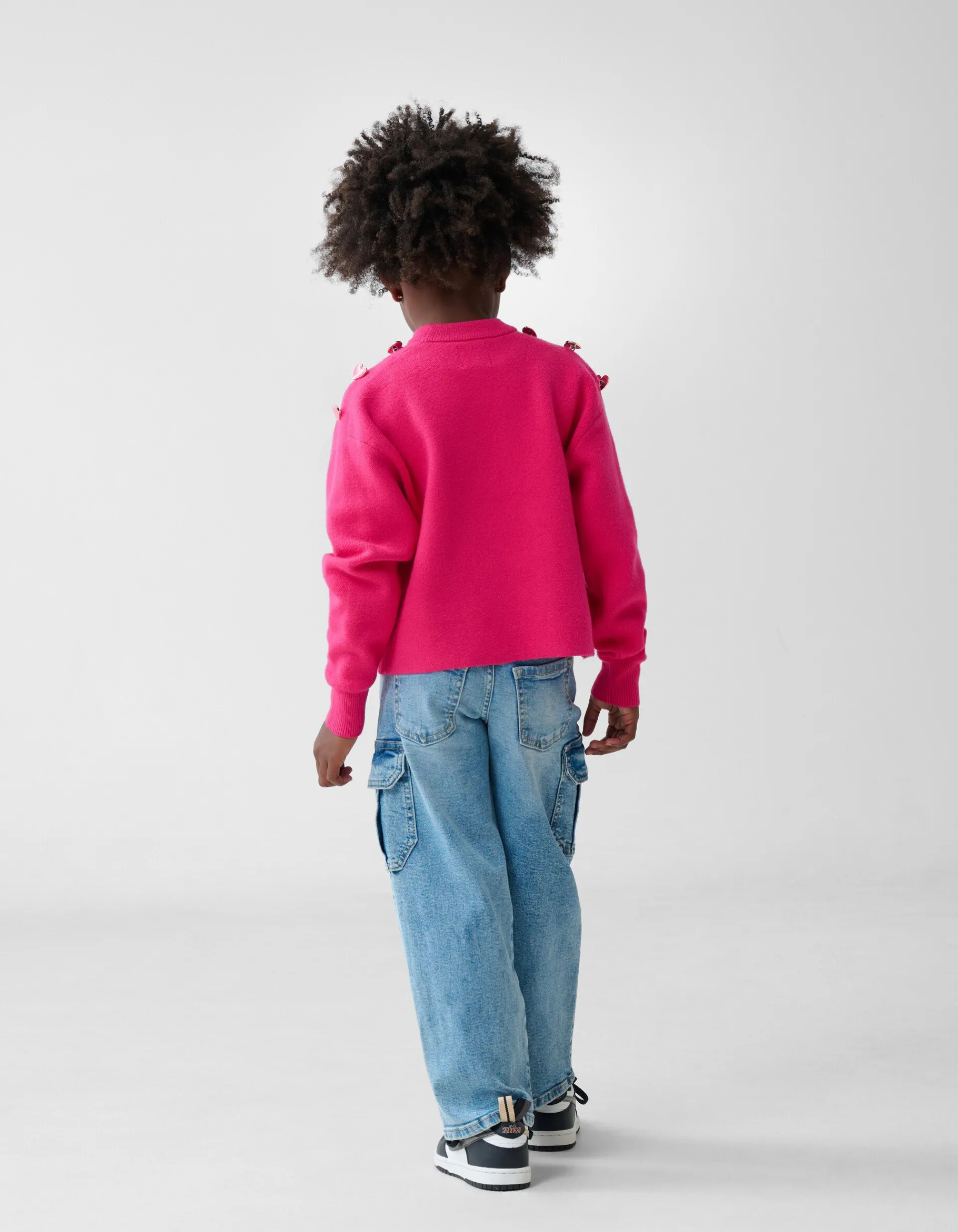Shoeby Fancy Button Trui Roze< Gebreide Truien