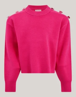 Shoeby Fancy Button Trui Roze< Gebreide Truien
