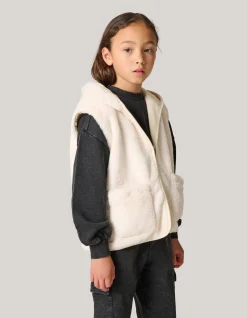 Shoeby Faux Fur Vest Gebroken Wit< Gilets