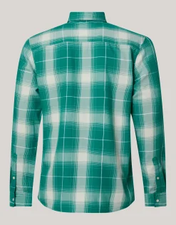 Shoeby Flanel Ruiten Overhemd Groen<Heren Overhemden