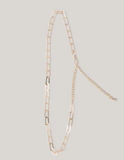 Shoeby Flat Rectangle Riem Goud<DAMES Riemen