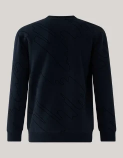 Shoeby Flock Print Sweater Zwart<Heren Truien En Sweaters