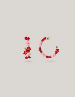 Shoeby Flower Hoop Oorbellen Roze<DAMES Sieraden