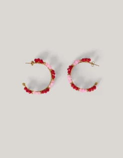 Shoeby Flower Hoop Oorbellen Roze<DAMES Sieraden