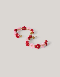 Shoeby Flower Hoop Oorbellen Roze<DAMES Sieraden