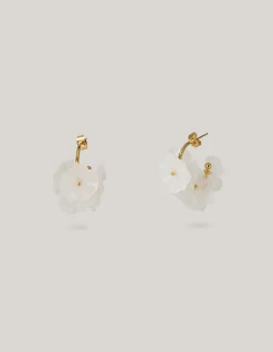 Shoeby Flower Hoops Wit<DAMES Sieraden