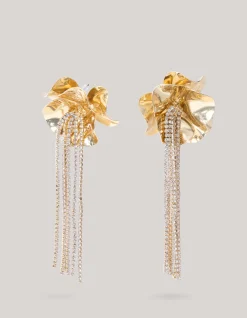 Shoeby Flower Strass Oorbellen Goud<DAMES Sieraden
