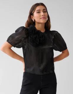 Shoeby Flower Top Zwart<DAMES Tops