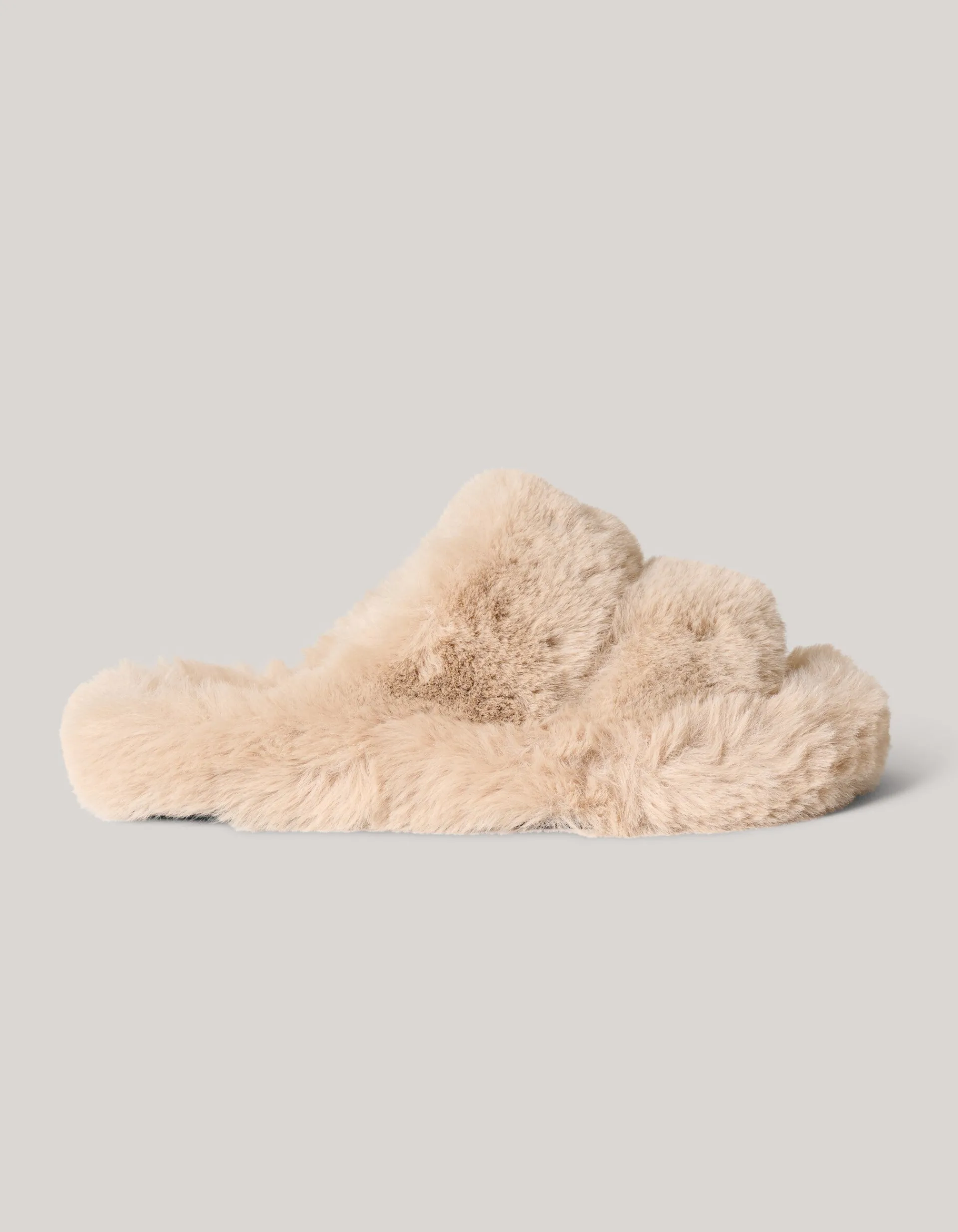 Shoeby Fluffy Slippers Lichtbruin<DAMES Slippers