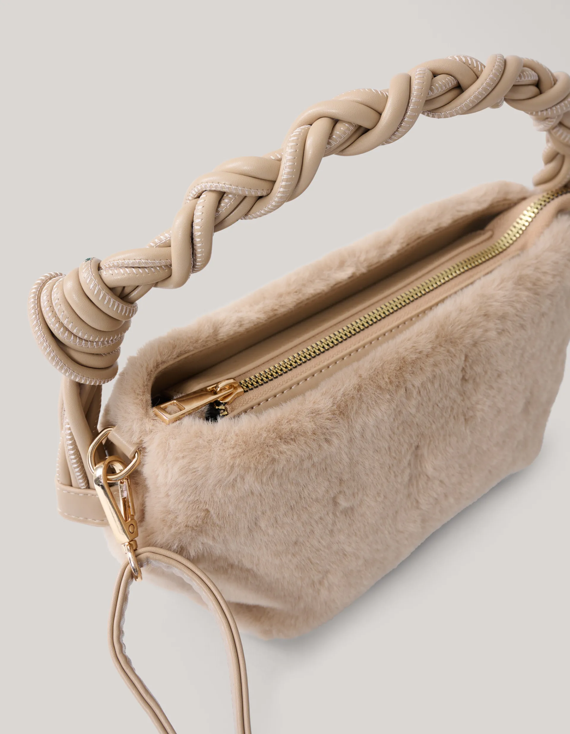 Shoeby Fluffy Tas Zand<DAMES Tassen