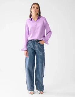Shoeby Foil Barrel Fit Jeans By Lizzy<DAMES Jeans