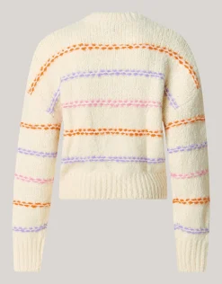 Shoeby Fun Stripe Trui Gebroken Wit<DAMES Truien En Sweaters