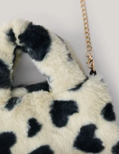 Shoeby Furry Hartjes Tas Gebroken Wit< Tassen