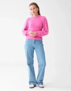 Shoeby Furry Trui Roze<DAMES Truien En Sweaters