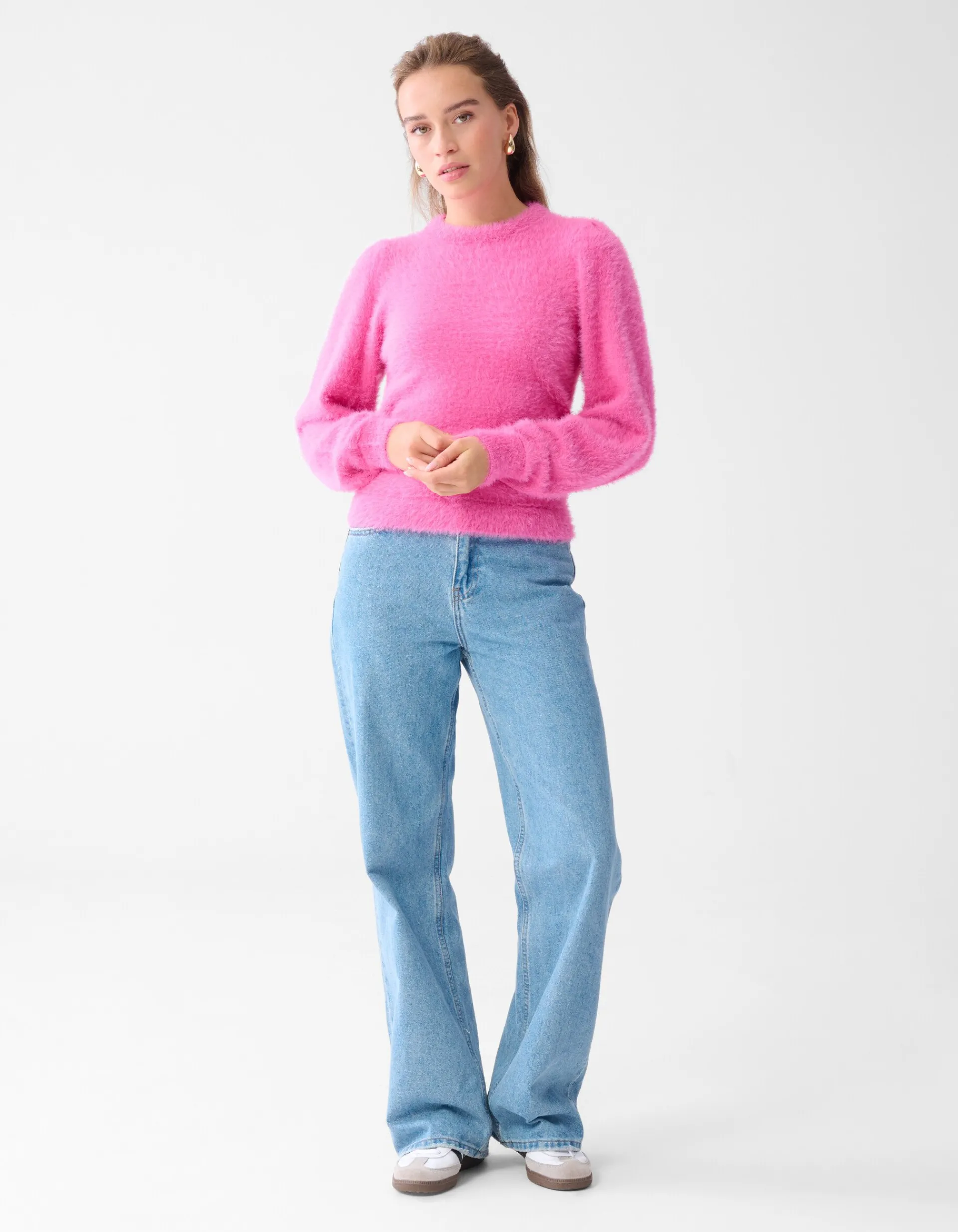 Shoeby Furry Trui Roze<DAMES Truien En Sweaters