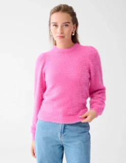 Shoeby Furry Trui Roze<DAMES Truien En Sweaters