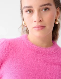Shoeby Furry Trui Roze<DAMES Truien En Sweaters