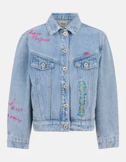 Shoeby Geborduurd Denim Jack Bleached< Jacks