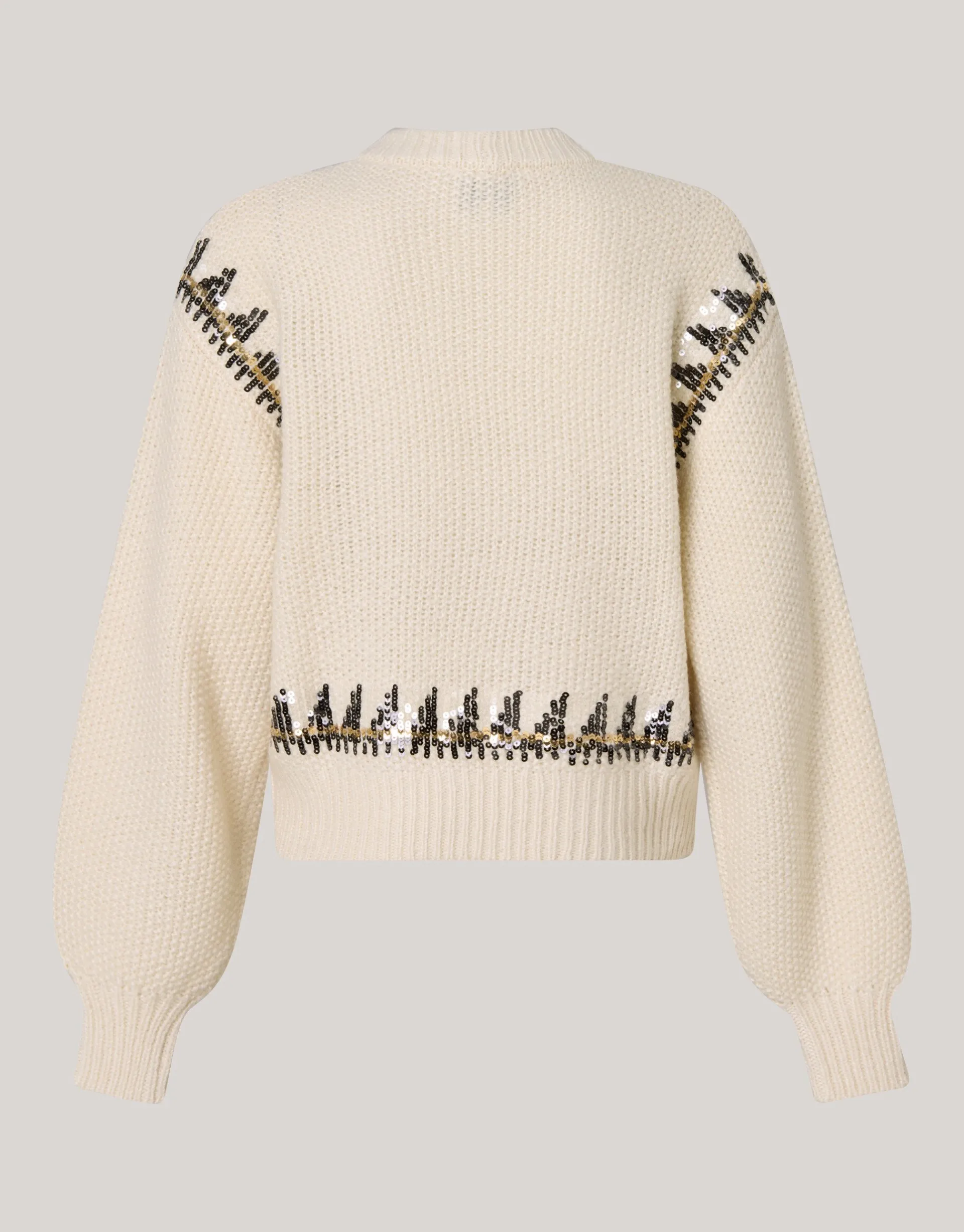 Shoeby Gebreide Pailetten Trui Gebroken Wit By Mieke<DAMES Truien En Sweaters