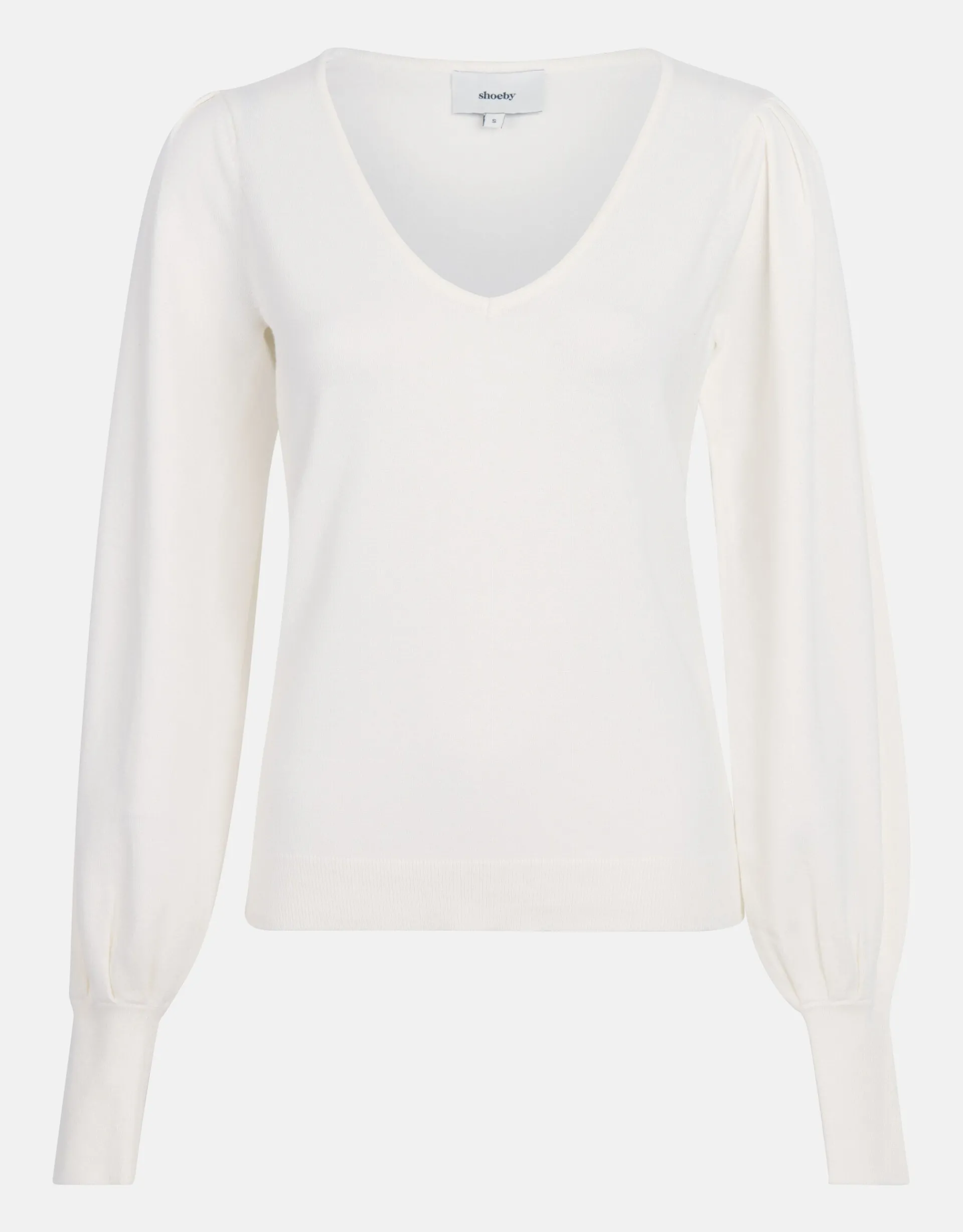 Shoeby Gebreide V-hals Trui Gebroken Wit<DAMES Truien En Sweaters