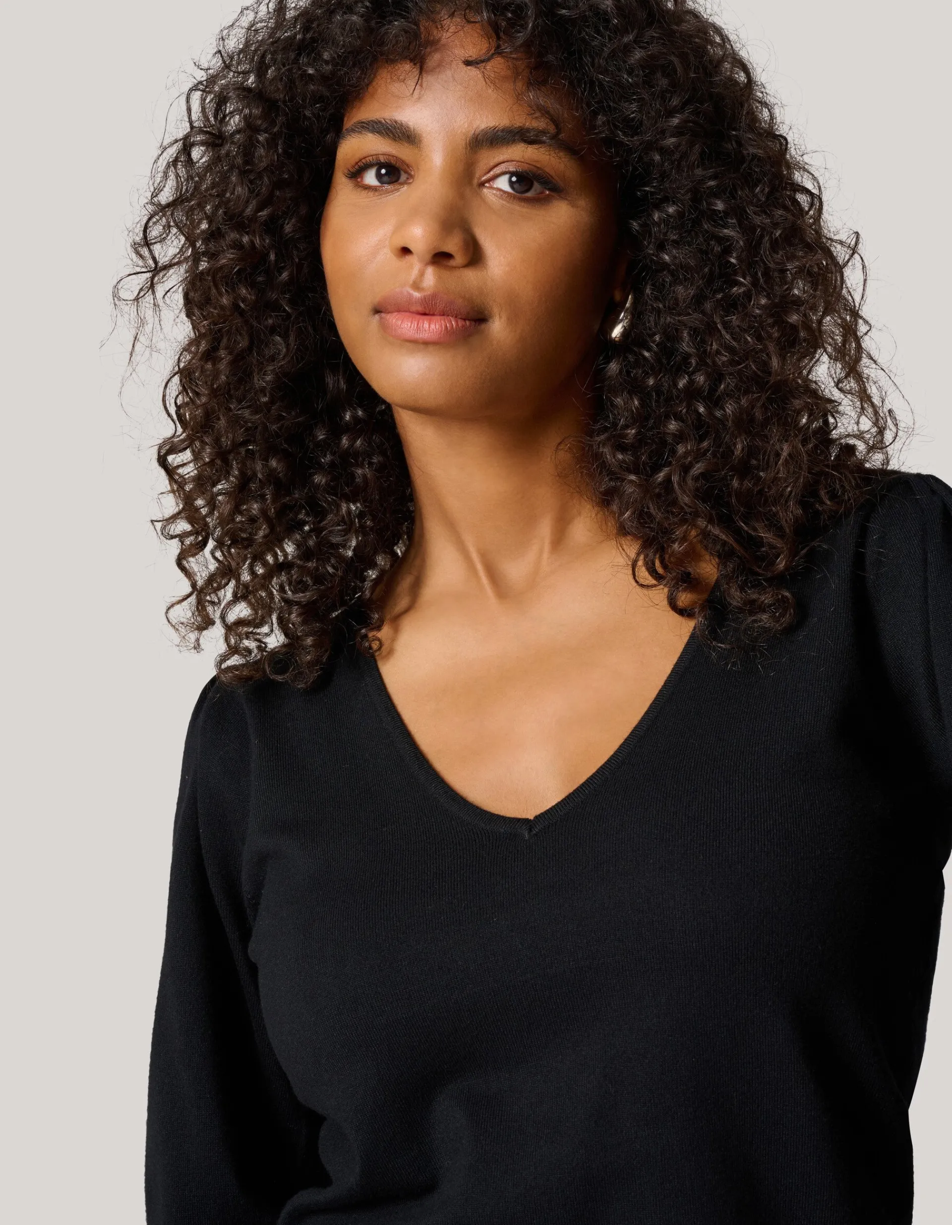 Shoeby Gebreide V-hals Trui Zwart<DAMES Truien En Sweaters