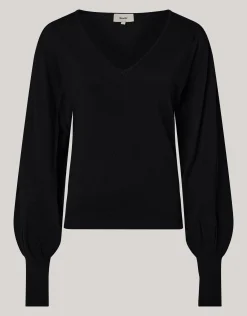 Shoeby Gebreide V-hals Trui Zwart<DAMES Truien En Sweaters